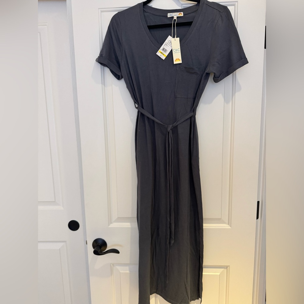 C&C California Charcoal Maxi Dress